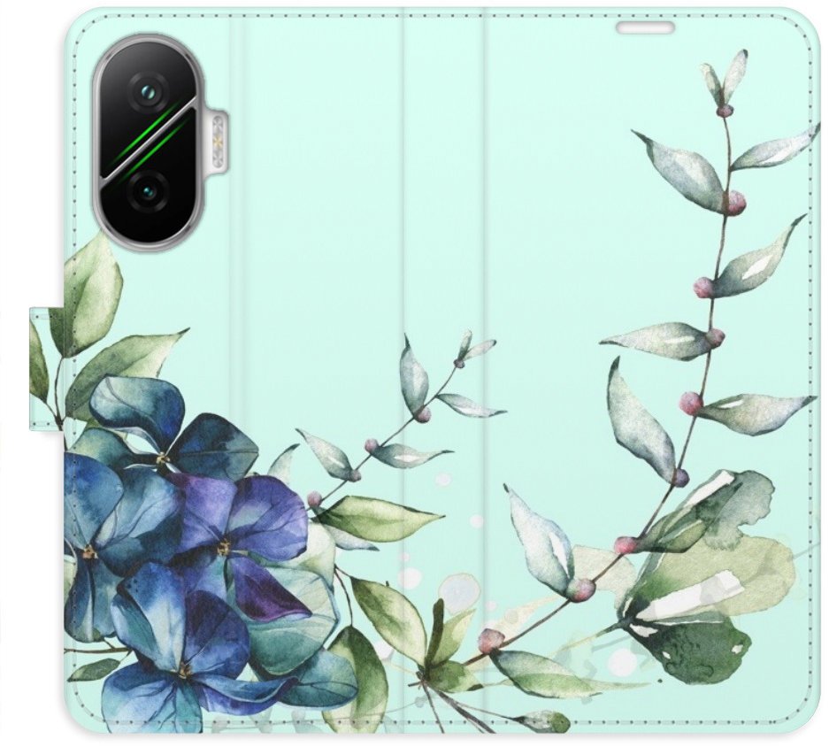 iSaprio Flip pouzdro Blue Flowers pro Poco F7