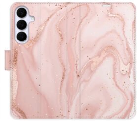 iSaprio Flip pouzdro RoseGold Marble pro Samsung Galaxy S25 FE