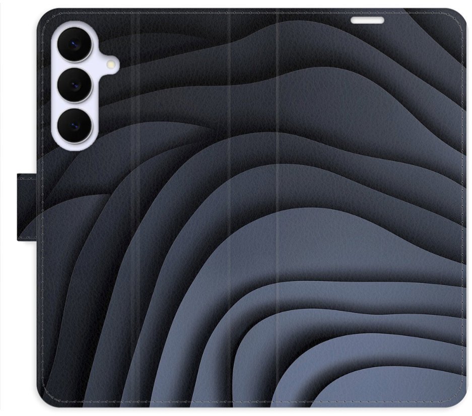 iSaprio Flip pouzdro Dark Waves pro Samsung Galaxy S25 FE