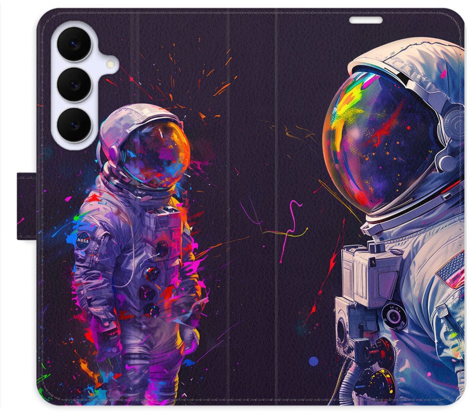 iSaprio Flip pouzdro Neon Astronaut 02 pro Samsung Galaxy S25 FE