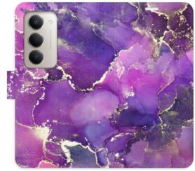 iSaprio Flip pouzdro Purple Marble pro Xiaomi Redmi 15