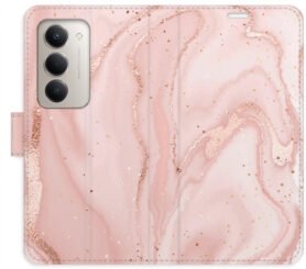 iSaprio Flip pouzdro RoseGold Marble pro Xiaomi Redmi 15 5G
