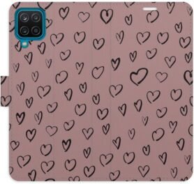 iSaprio Flip pouzdro Heart Dark 02 pro Samsung Galaxy A12