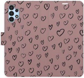 iSaprio Flip pouzdro Heart Dark 02 pro Samsung Galaxy A13 / A13 5G