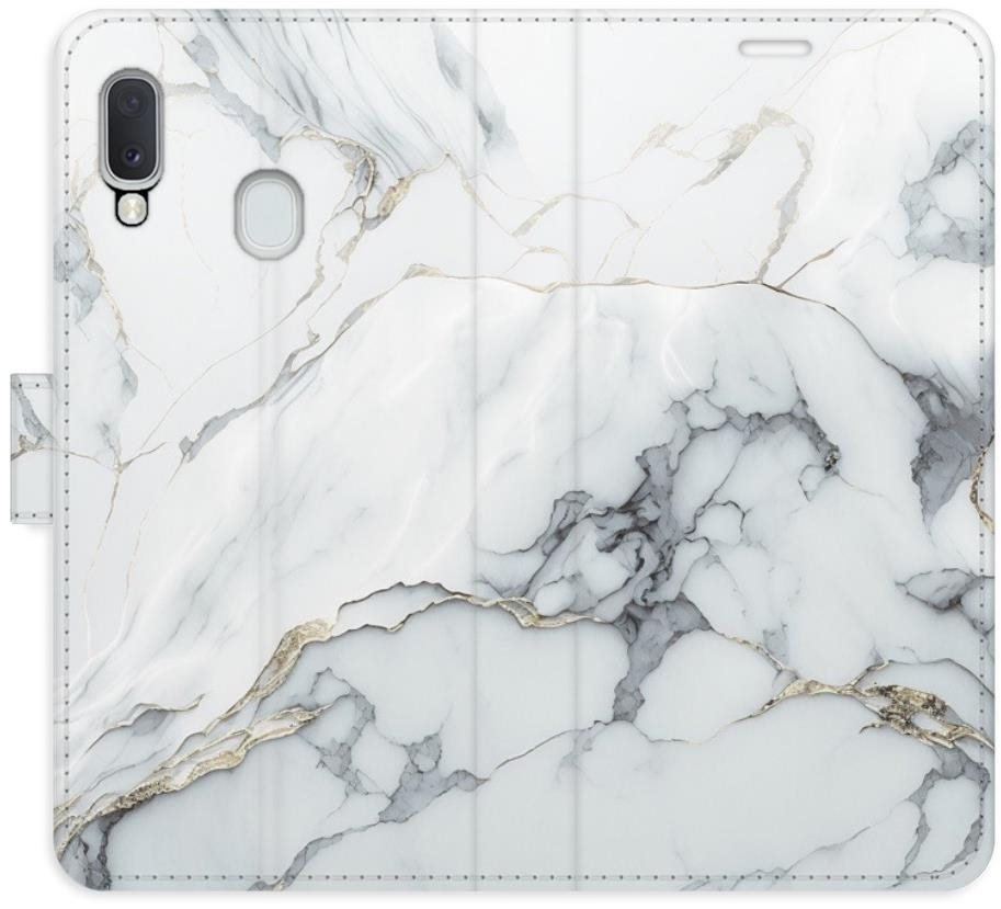 iSaprio flip pouzdro SilverMarble 15 pro Samsung Galaxy A20e