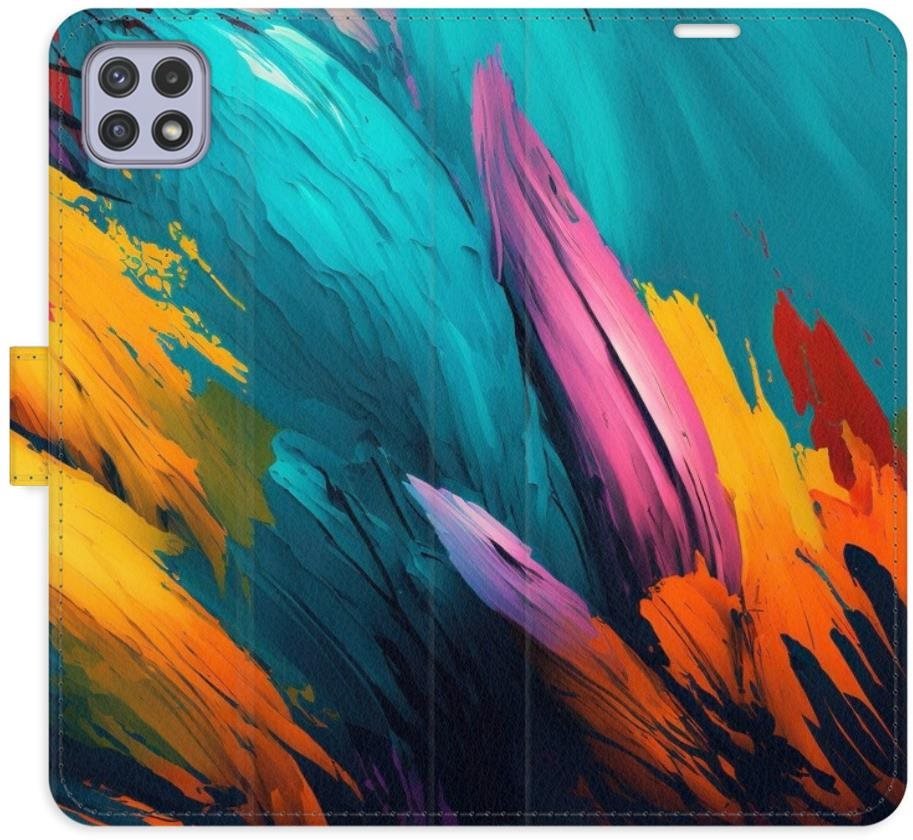iSaprio flip pouzdro Orange Paint 02 pro Samsung Galaxy A22 5G