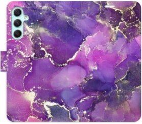 iSaprio flip pouzdro Purple Marble pro Samsung Galaxy A34 5G