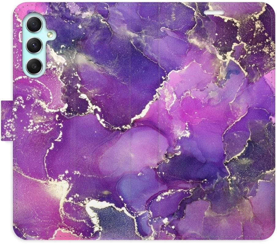 iSaprio flip pouzdro Purple Marble pro Samsung Galaxy A34 5G