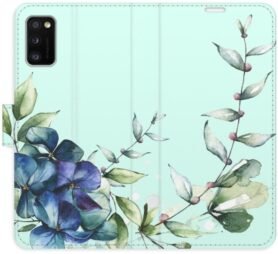 iSaprio flip pouzdro Blue Flowers pro Samsung Galaxy A41