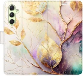 iSaprio flip pouzdro Gold Leaves 02 pro Samsung Galaxy A54 5G