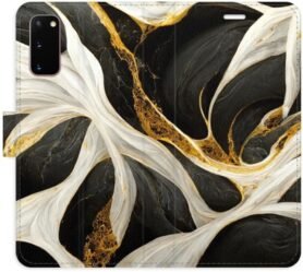 iSaprio flip pouzdro BlackGold Marble pro Samsung Galaxy S20