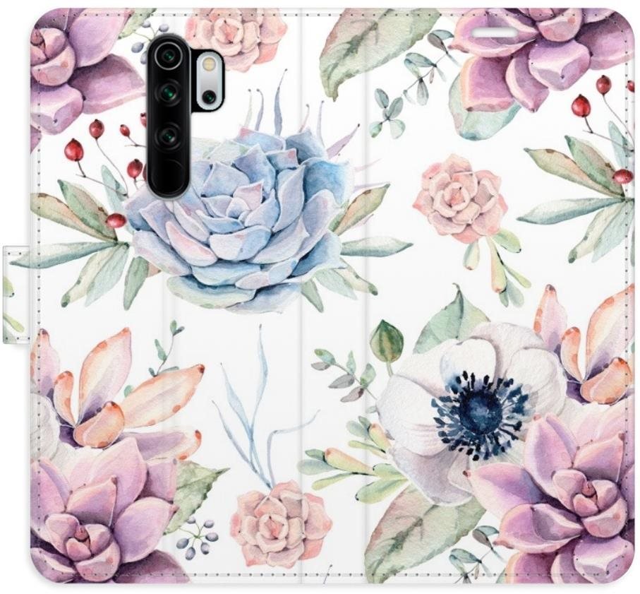 iSaprio flip pouzdro Succulents Pattern pro Xiaomi Redmi Note 8 Pro