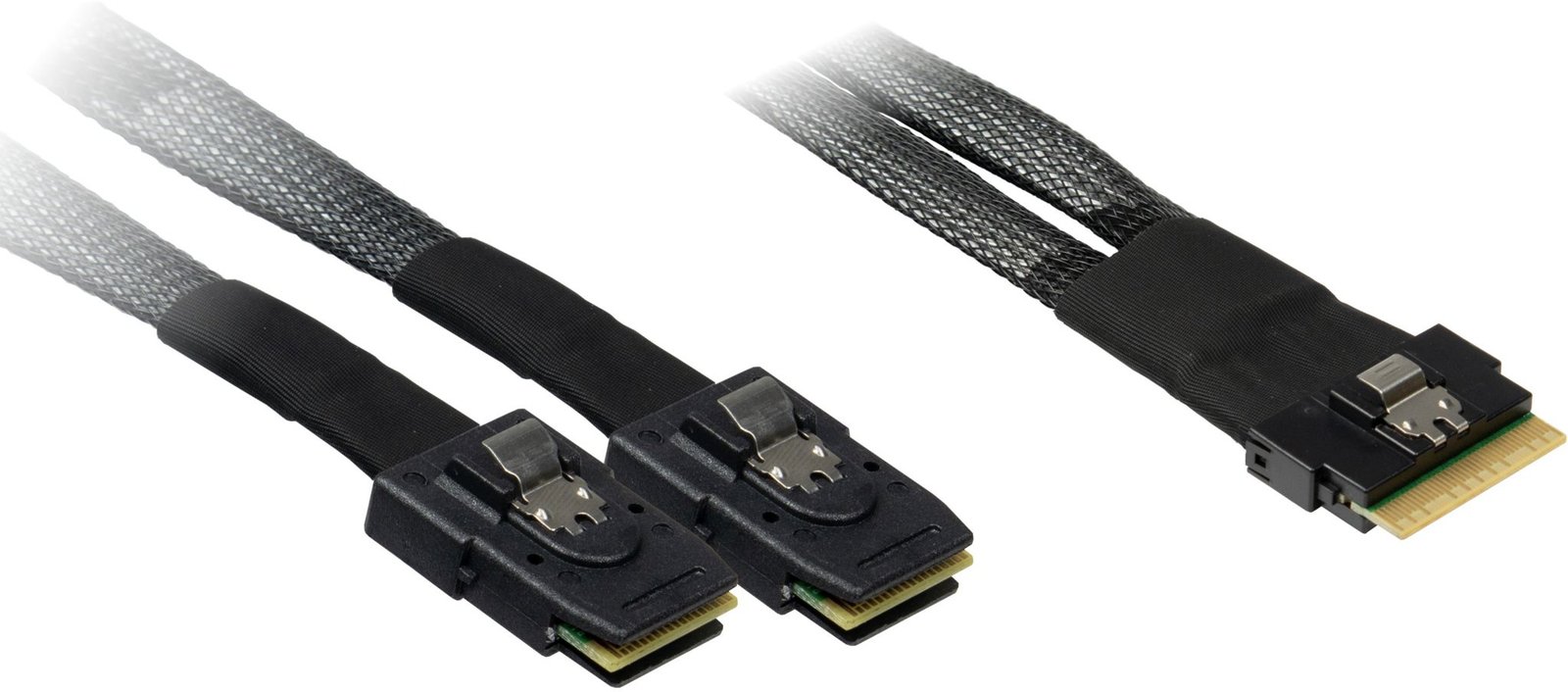 Inter-Tech (SFF-8654 8i) Slim SAS na 2x (SFF-8087) Mini-SAS, 0,75m