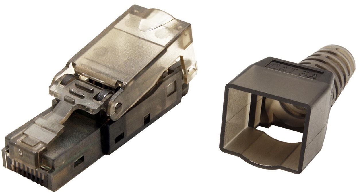 OEM Konektor RJ45 kat. 6a nestíněný, montáž bez nástrojů