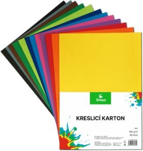 STEPA Kreslící karton A4/60ks/180g mix 12 barev