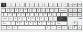 MCHOSE GX87 Ultra Aluminum Custom QMK/VIA Mechanical Vintage White Switch  - White Electrophoresis