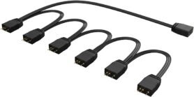 AKASA - 1 na 6 adresovatelný RGB splitter / AK-CBLD13-85BK
