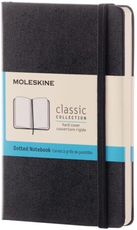 MOLESKINE S, tvrdé desky, tečkovaný, černý