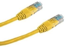Datacom CAT5E UTP žlutý 0.5m