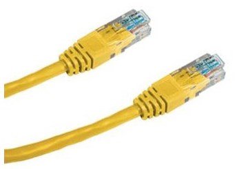 Datacom CAT6, UTP, 0.25m žlutý