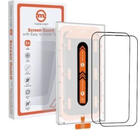 Mobile Origin Orange Screen Guard iPhone 15 Plus 2ks s aplikátorem