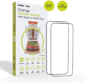 Mobile Origin Orange Screen Guard iPhone 15 Pro 2ks s aplikátorem