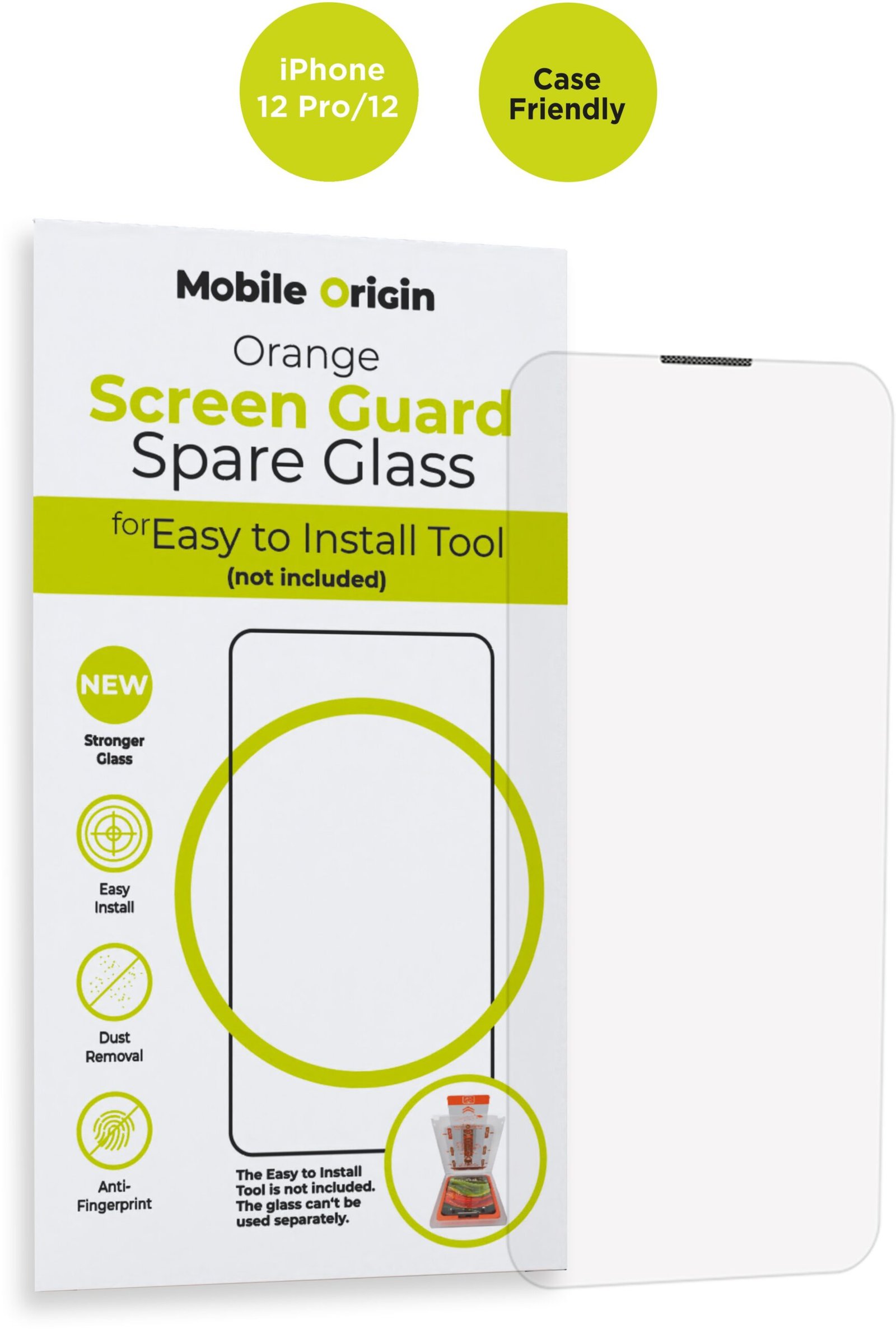 Mobile Origin Orange Screen Guard Spare Glass iPhone 12 Pro/12