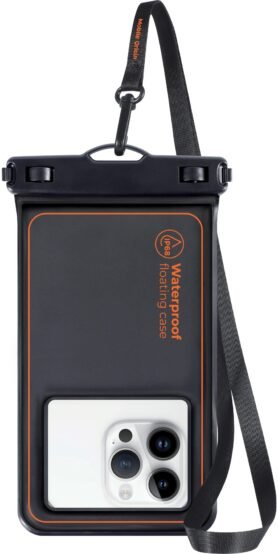 Mobile Origin Waterproof Floating Case 6.5" Black/Orange