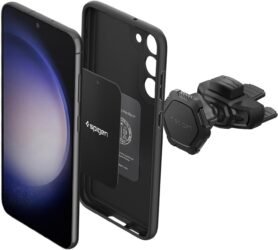 Spigen Car Mount Holder QS24 Black (CD Slot/Magnetic/Universal Compatibility)