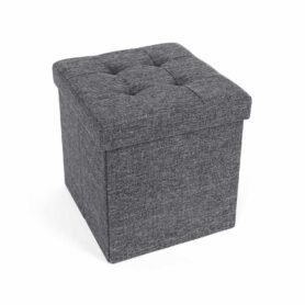 Songmics taburet s úložným prostorem šedý 38 × 38 × 38 cm