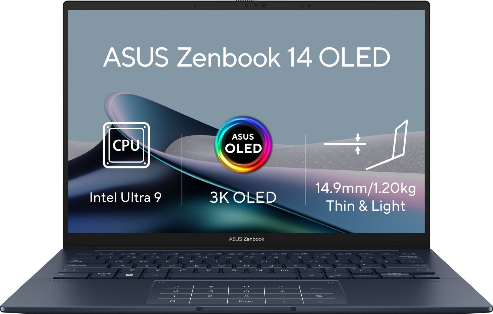 ASUS Zenbook 14 OLED UX3405MA-OLED495X Ponder Blue celokovový