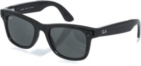 Meta RAY-BAN Meta Wayfarer (Large) Smart Glasses - Shiny Black, G15 Green