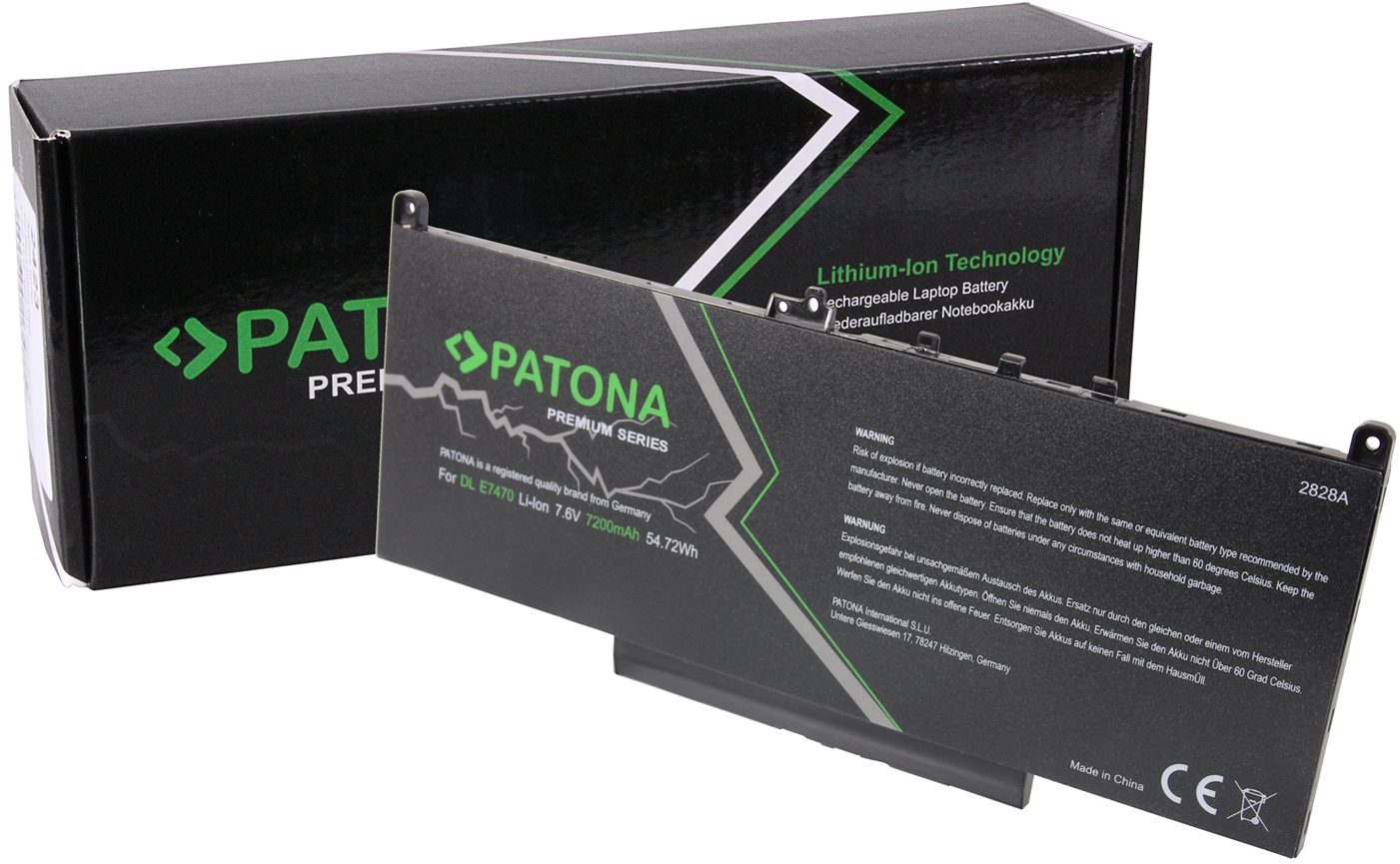 PATONA pro Dell Latitude E7260/E7270/E7470 7200mAh Li-lon 7,6V Premium