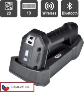 Virtuos CCD 2D průmyslová čtečka HW-857, bezdrátová, USB, tmavě šedá