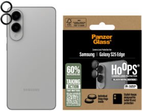 PanzerGlass Hoops Samsung Galaxy S25 Edge černé ochranné kroužky pro čočky fotoaparátu