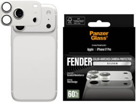 PanzerGlass FENDER Apple iPhone 17 Pro stříbrný ochranný hliníkový prvek fotoaparátu
