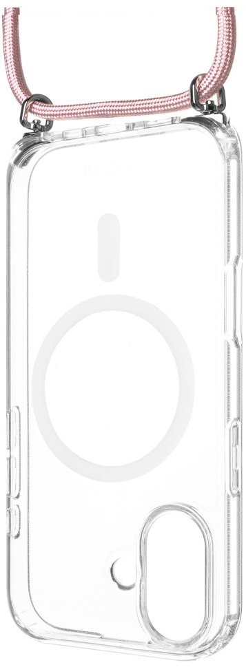 FIXED MagPure Neck s růžovou šňůrkou na krk pro Apple iPhone 17