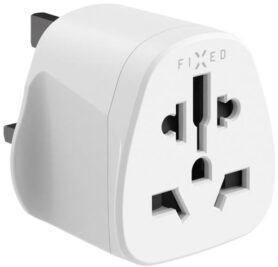 FIXED UK Adapter pro zapojení UK US AUS nabíječek do UK zásuvek bílý