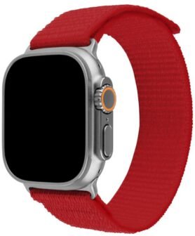 FIXED Nylon Sporty Strap pro Apple Watch Ultra 49mm červený