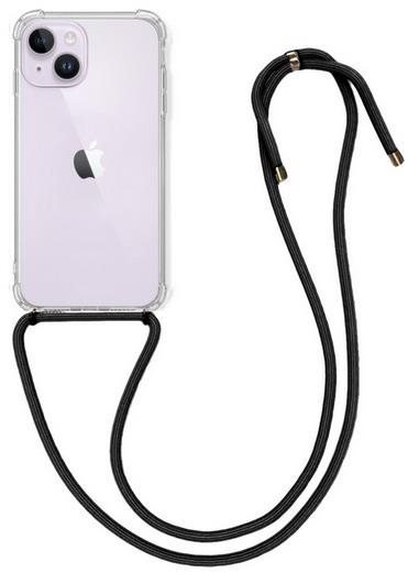TopQ Kryt iPhone 14 s černou šňůrkou průhledný 82583