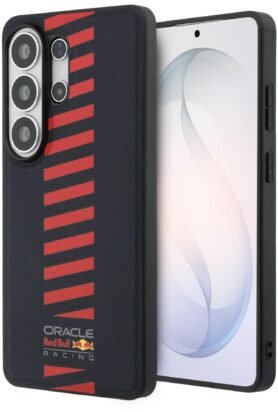 Red Bull PU Leather Meshed Powerbar Magnetic Zadní Kryt pro Samsung Galaxy S26 Ultra Navy