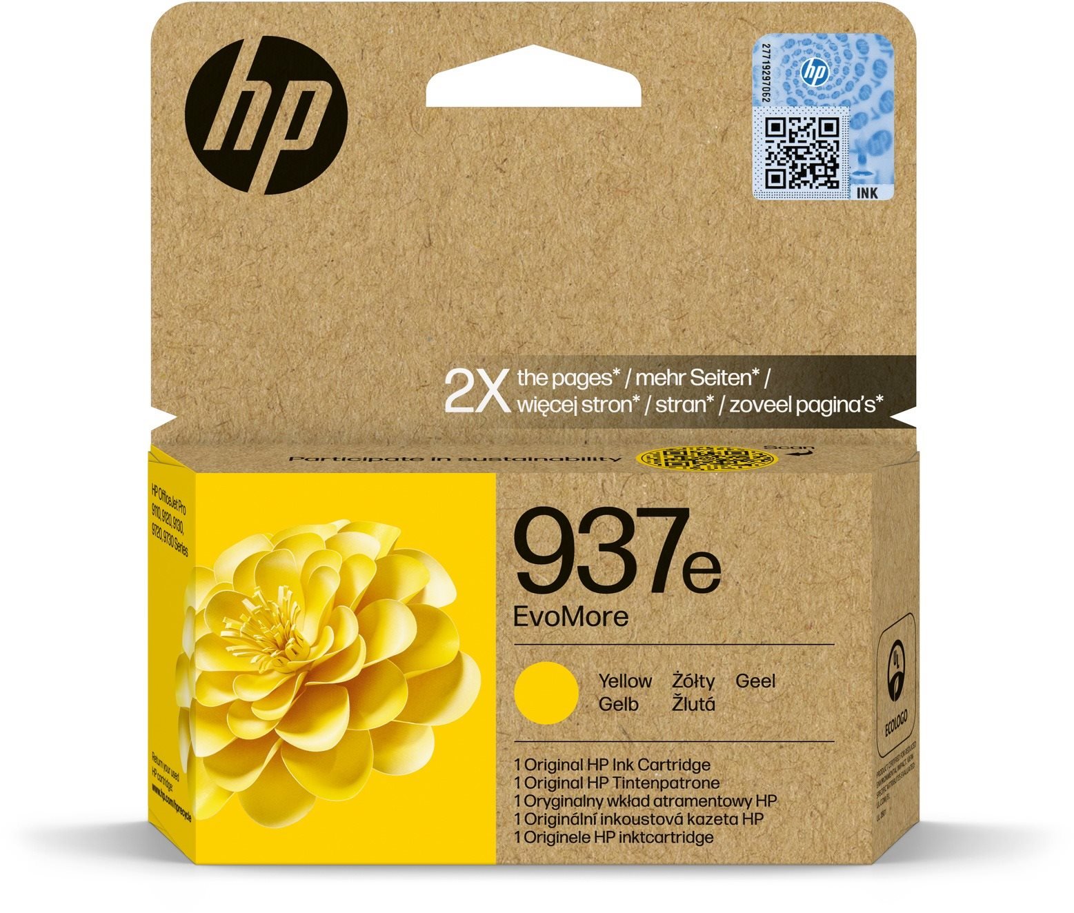 HP 4S6W8NE č. 937 XL EvoMore žlutá