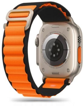 Tech-Protect Nylon pro Apple Watch 42/44/45/49mm, black / orange