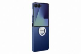 Samsung Galaxy Z Flip7 Zadní kryt s držákem na prst Transparent