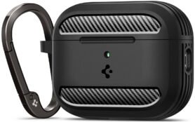 Spigen Rugged Armor Matte Black AirPods Pro 3