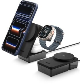 Spigen Essential MagSafe 3-in-1 Wireless Charger EF323MQ Black