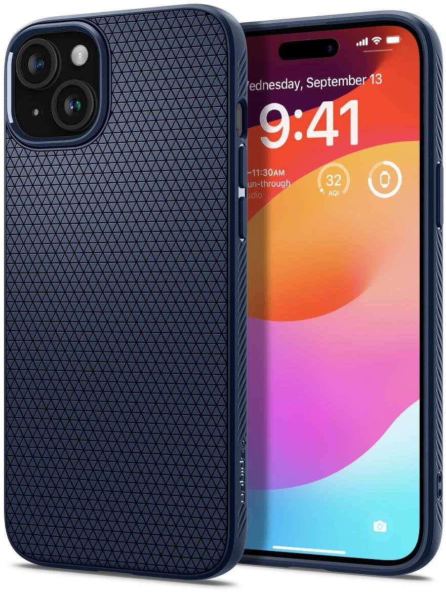 Spigen Liquid Air Navy Blue iPhone 15