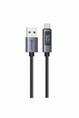 Swissten LCD kabel USB-A/USB-C 1,5m