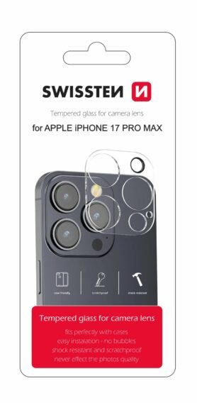 Swissten ochranné sklo na čočky fotoaparátu pro Apple iPhone 17 Pro Max