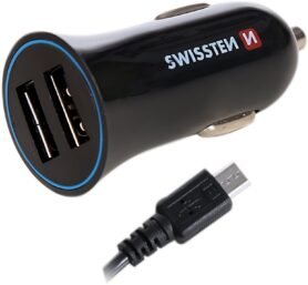 Swissten adaptér 2.4A + kabel micro USB 1.5m